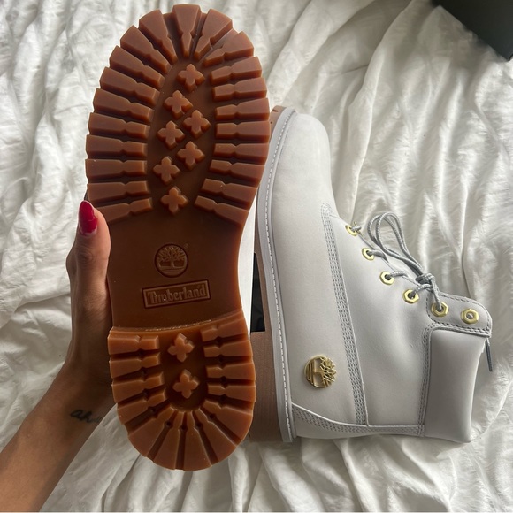 NWT Timberland Light Grey Nubuck 6" Premium Waterproof Boots - Picture 4 of 7